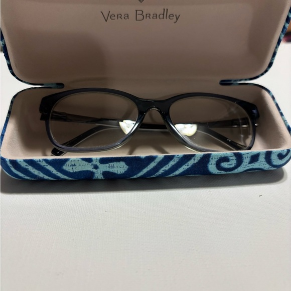 Vera Bradley Accessories - Vera Bradley Black Frame Glasses with Blue Patterned Case